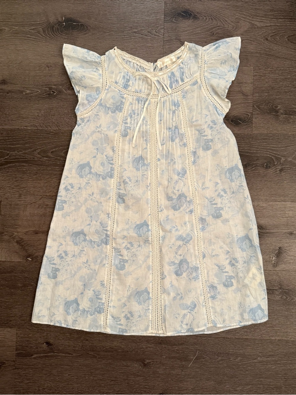 LoveShackFancy Girls Dress with Light Blue Floral Print Size 7-8 years Girls